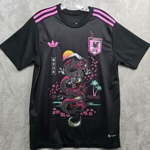 Adidas Size Large Japan Concept Dragon Cherry Blossom Soccer Jersey Black Pink